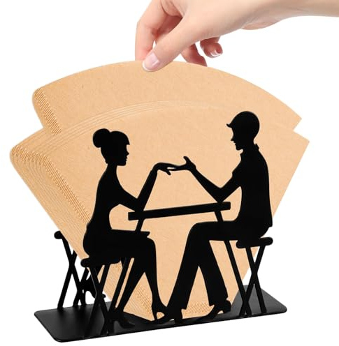 Porte-filtre à café, noir, support pour filtre à café, support pour filtre à café, jusqu'à 120 filtres, pour café, hôtel, bar, maison
