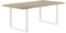 MOG CASA Mesa de Comedor Macon 220x100 cm Mesa de Cocina, Madera y Patas en Metal (Roble + Blanco)