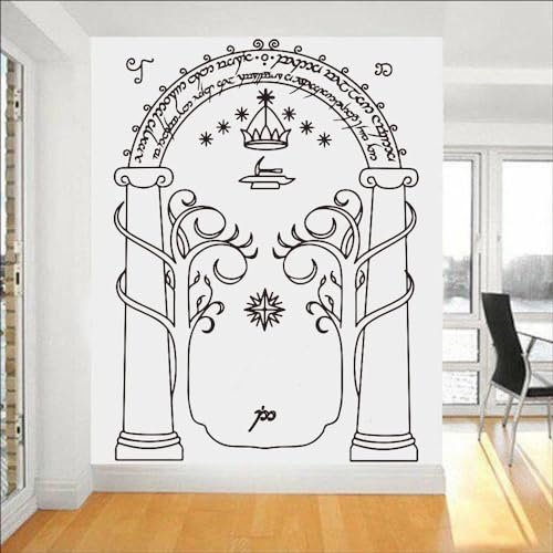 YOUSHIHUI Film Wandtattoo Moria Tor Mine Kinderzimmer Dekoration Vinyl Kinderzimmer Interieur Wandaufkleber Jungen Schlafsaal Home Decor 78x57cm