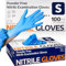PROMART Disposable Nitrile Gloves, Food Grade - 100 Count - Blue, Latex-Free, Powder-Free - Multipurpose Hand Protection (1000, SMALL)