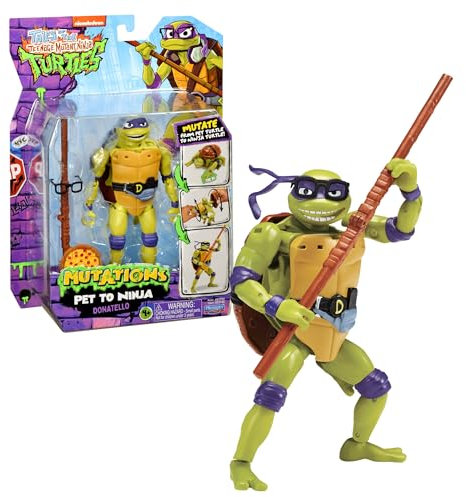 Ninja Turtles, 1 Deluxe-Figur, 15 cm, wandelbar, Modell Donatello, für Kinder ab 4 Jahren, TU8381