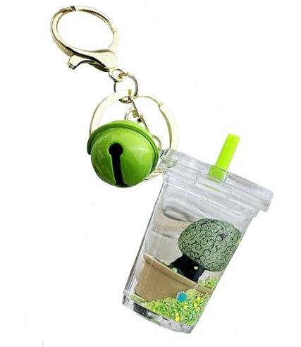 ZDHC Micro Landscape Cactus Liquid Keychain Creative Desert Plants Quicksand Keyring Car Keys Bags Pendant for Women Men