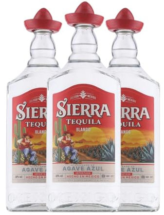 Tequila Sierra Blanco 1 L (Caja de 3 Botellas de 1 L)