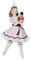 The Bridge Collection 11,4 cm Clara Ballerina Ornament hält einen Spielzeug-Nussknacker – eleganter Weihnachtsbaumschmuck aus Kunstharz