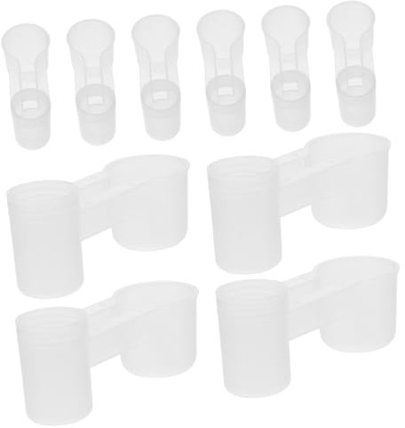 BESPORTBLE 10piezas Bebedero Automático para Doble Salida Dispensador Plástico Resistente para Pájaros como Loros y Fácil De Limpiar y Mantener Agua Limpia Casa o Tienda De Mascotas