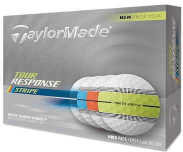 TaylorMade New Tour Response Stripe 25 Golfbälle, mehrfarbig