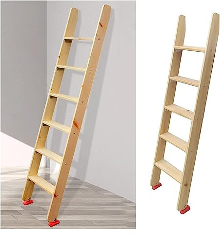 Etagenbettleiter aus Holz mit 6 Stufen und rutschfesten Gummifüßen, ideal für Kinder mit Behinderungen und ältere Menschen, Ersatz-Etagenbett, 175 cm Höhe