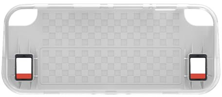 Custodia per console di gioco OLED Nintendo Switch, custodia in TPU con impugnatura ergonomica, cover protettiva per NS Switch OLED 2021, assorbimento degli urti, 2 slot per schede (grigio)