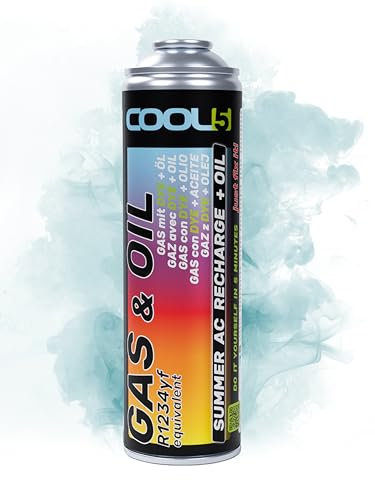 COOL5 2in1 - Sostituzione del refrigerante R1234yf con olio, per la ricarica dell'aria condizionata per auto dopo il 2016 + APC 500ml