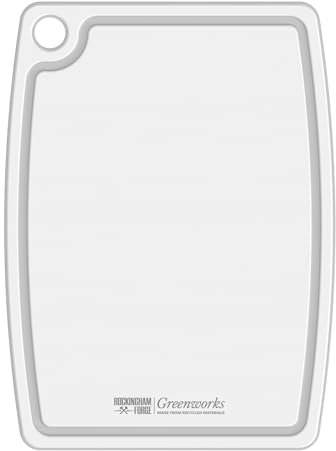 Greenworks Tagliere in plastica riciclata 44x33cm bianco