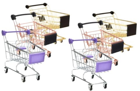 Supvox 6 Teiliger Mini Einkaufswagen Für Kleinkinder Einkaufswagen Einkaufswagen Für Make Up Schwammhalter Einkaufswagen Für Schiebespielzeug Für Kleinkinder Einkaufswagen Für