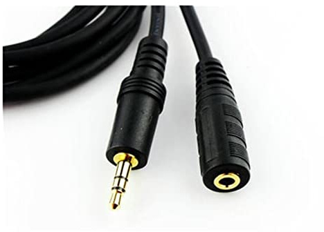 QSBVSO Dark 5 Meter 3.5mm Maschio a Femmina Cavo prolunga Audio Cavo aux Compatible with Computer pc Cuffia Compatible with Laptop Tablet, Altoparlante, Amplificatore