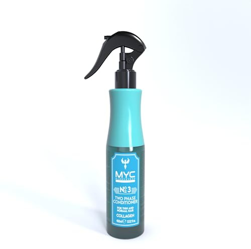 MYC Barbershop Professional No:1 Zwei-Phasen Conditioner mit Arganöl – Leave-In Haarpflege für gefärbtes & gesträhntes Haar – 400 ml Spray (Collagen)
