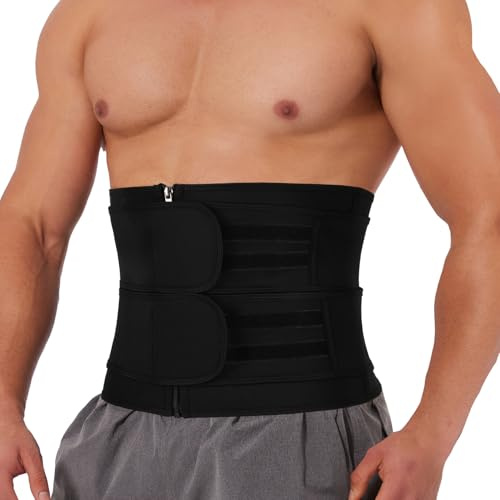 SLIMBELLE Ceinture amincissante en néoprène pour homme et femme - Ceinture de sudation pour l'entraînement - Gaine taille pour contrôle du ventre - Ceinture amincissante pour le fitness et la
