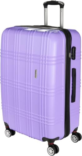 BRUBAKER Hartschalen Reisekoffer Bahamas - Erweiterbarer Rollkoffer mit Zahlenschloss, 4 Rollen und Teleskopgriff - ABS Koffer 49 x 76,5 x 32 cm - Hartschalenkoffer (XL - Flieder Lila)