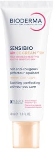 Bioderma Sensibio AR+ CC Creme mit getönter Feuchtigkeitspflege, die Rötungen und Unbehagen reduziert, mit SPF50+ Sonnenschutz 40ML