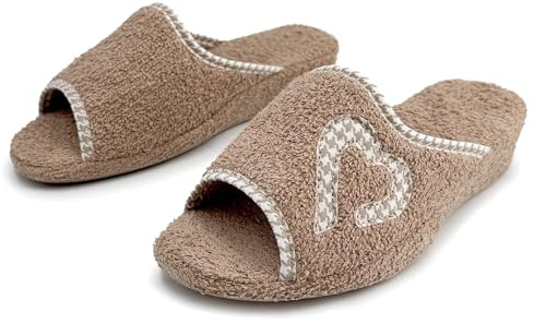 JOMIX Ciabatte Donna Estive Aperte in Spugna con Zeppa Bassa 3.8 cm | Pantofole da casa traspiranti con punta aperta, inserto in sughero e suola antiscivolo; leggere e morbide per l’estate