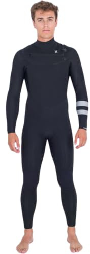 Hurley 2025 Advant Herren-Neoprenanzug, 4/3 mm Brust-Reißverschluss, Schwarz