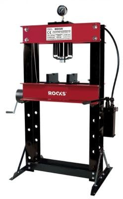 HOFFCAR PRESSA IDRAULICA da 50T, Doppia Pompa, Sollevatore da Tavolo, MANOMETRO Rooks