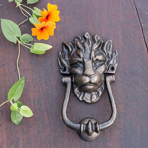 Antikas - Hochwertiger Türklopfer Löwe - Klopfer Haustüren Antikbronze lackiert, Gusseisen