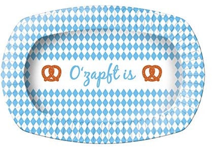 Enter-Deal-Berlin 6 Stück PAPPTELLER - Oktoberfest - oval, 24 x 16 cm