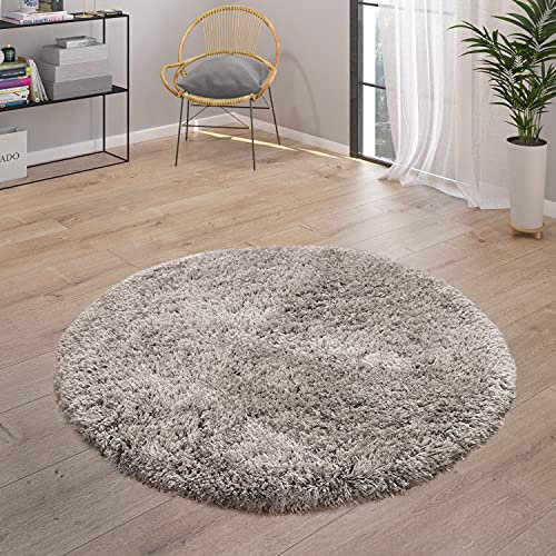 Paco Home Tappeto A Pelo Alto Morbido Moderno Shaggy Flokati Comodo Universale Grigio, Dimensione:120x160 cm