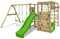 FATMOOSE Spielturm Klettergerüst ActionArena Air mit Schaukel & apfelgrüner Rutsche, Outdoor Kinder Kletterturm mit Leiter, Basketballkorb & Spiel-Zubehör für den Garten