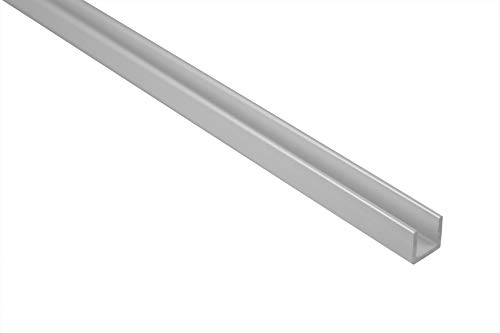 2 Meter | U-Profil | Alu | eloxiert | Effector | 10x10mm | B30 | silber