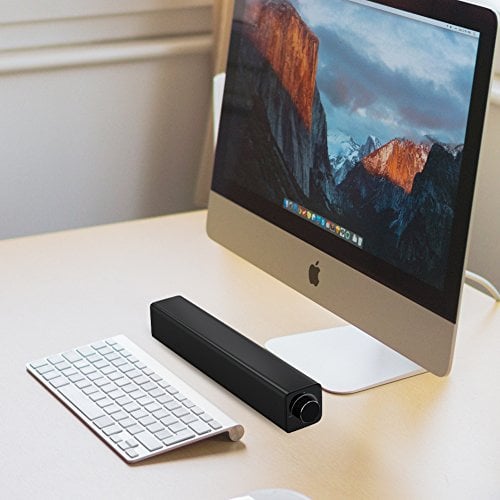 Sound Bar, 20W Portable Wired/Wireless Soundbar Speaker with 3.5mm Audio Jack Home Theater Bluetooth Speaker Surround Audio Stereo System for TV, PC, Smartphone, Tablets, Laptop, etc.