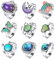 Milacolato 9Pcs Stimmung Ringe für Frauen Einstellbare Größe Farbwechsel Ringe Set für Frauen Temperaturregelung Farbringe