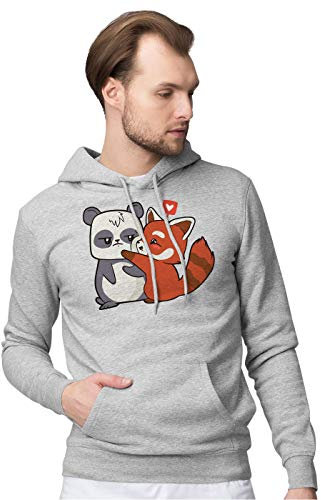 BLAK TEE Herren Cartoon Panda Love Kapuzenpullover M