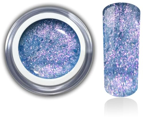 Farbgel metallic Blau Lila Winter Dreams Uv Led Nagelgel Studio Qualität Color Gel RM Beautynails 1er Pack (1x 5ml)