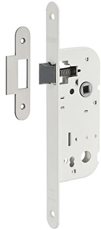 THIRARD - Serrure encastrable pour porte intérieure, axe 40mm, bouts ronds, blanc