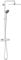 GROHE Colonne de douche avec mitigeur thermostatique Vitalio System 310, tablette incluse, tête de douche 310mm, barre orientable, douchette Vitalio Joy 310 3 jets, chromé, 26401001 (Import Allemagne)