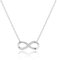 Philip Jones Collar con colgante de infinito bañado en plata creado con cristales de Zircondia®