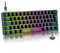MAGIC-REFINER Tastiera Meccanica Switch Marrone 60% Compatto 62 Tasti USB C Wire RGB Retroilluminato Tastiere da gioco Ergonomica Rainbow LED Compatibile con PC/Laptop/MAC - Nero/Interruttore Marrone