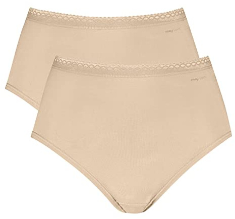 Mey 2er Pack Taillenslip – Damen Slip ohne Seitennähte – Pflegeleichte Pants – Unterhose – 89201 Lights