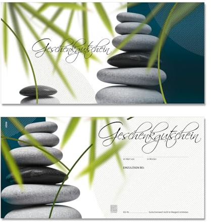 GESCHENKGUTSCHEINcom by POS-HAUER. 100 Gutscheine, blanko zum selbst Ausfüllen. Für Kosmetik Wellness Massage Physiotherapie.