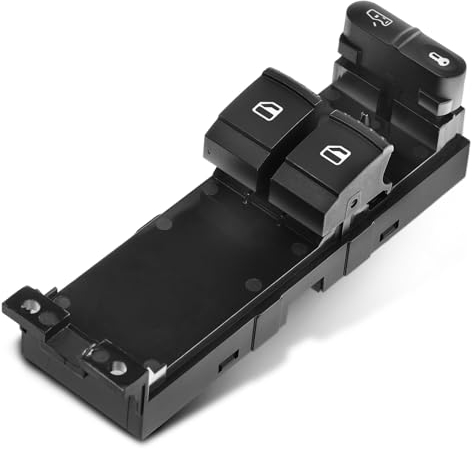 Frankberg Interruptor de Elevalunas Eléctrico Delantero Izquierdo de 6 Polos para el Conductor Compatible con Leon Toledo II Fabia I Octav.i.a. I Golf IV P.a.s.s.a.t Replace# 1J3959857