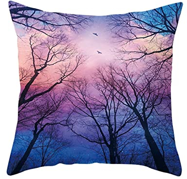 Ayoiow Couchkissen Bezug 40x40cm, Couchkissen Kissenhüllen Polyester Tote Bäume Kissenhülle Kissenbezug Deko 16x16 Inch