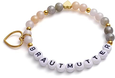 LParkin Armband Brautmutter Mutter der Braut Geschenk Handmade Edelstein Perlen Stretch Armbänder