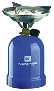 KEMPER - Hornillo de gas de 2200 W, carcasa de acero para camping para cartucho de gas, 190 g