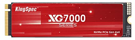 KingSpec NVMe SSD 512GB M.2 2280 Interne SSD PCIe 4.0 Gen4x4, 7200 MB/s Lesen, 6600 MB/s Schreiben, Internes Solid State Drive Kompation mit Gaming Konsole/Desktop/Gaming Laptop