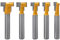 Gasea 5pcs 1/4 Shank Handle T-Slot Cutter Router Bit T-Track Keyhole Bits for Woodworking Cutting Tool 5/16, 3/8, 1/2, 7/16 & 5/8 Hex Bolt
