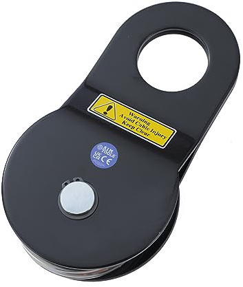 AIM Tools Snatch Block 8 Ton Heavy Duty Pulley Block 4X4 Off Road Recovery Winch Pulley System for Commercial, Industrial, and Private Use