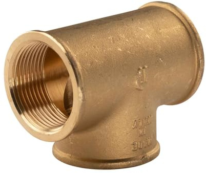 Messing Gewinde-Fitting T-Stück 1 1/4'IG - 1 1/4'IG - 1 1/4'IG (DN 32) - schwere Ausführung