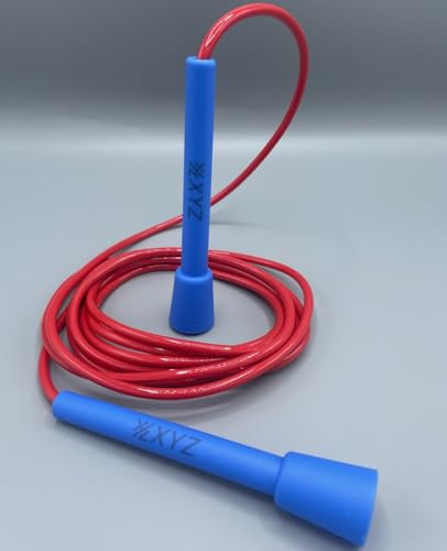 XYZ X3 Corde de fitness réglable de 3 m – Cardio, boxeur, boxe, saut, Speedrope (bleu/rouge)