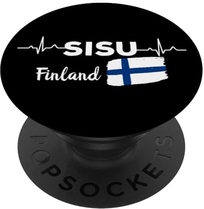 Sisu Herzschlag - Finnland Finnische Finnische Liebhaber PopSockets mit austauschbarem PopGrip