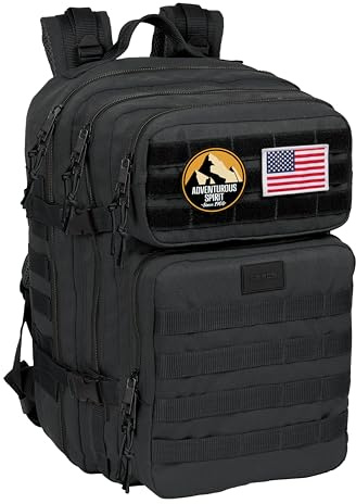 safta M555 BASIC Rucksack für Laptops mit 39,6 cm (15,6 Zoll), ideal für verschiedene Altersgruppen, bequem und vielseitig, Qualität und Widerstandsfähigkeit, 30 x 23 x 48 cm, Grau, Unisex, Kinder, 1