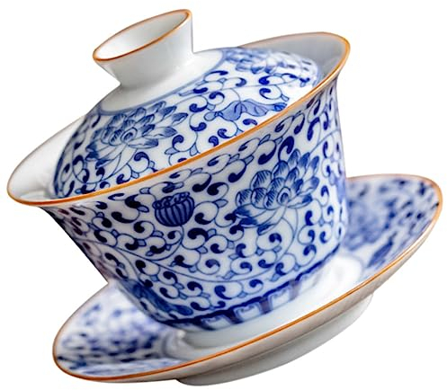 ABOOFAN Tasse À Thé Traditionnelle Chinoise De Style Vintage Avec Couvercle Service À Thé En Porcelaine Tasse À Thé Chinoise